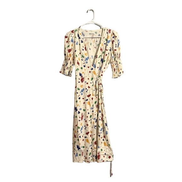 Reformation Esmeralda Wrap Midi Dress in Painted Lady Size: XS - Picture 5 of 8